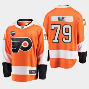 Kinder Philadelphia Flyers Eishockey Trikot Carter Hart #79 Orange 2019 Global Series Breakaway Player